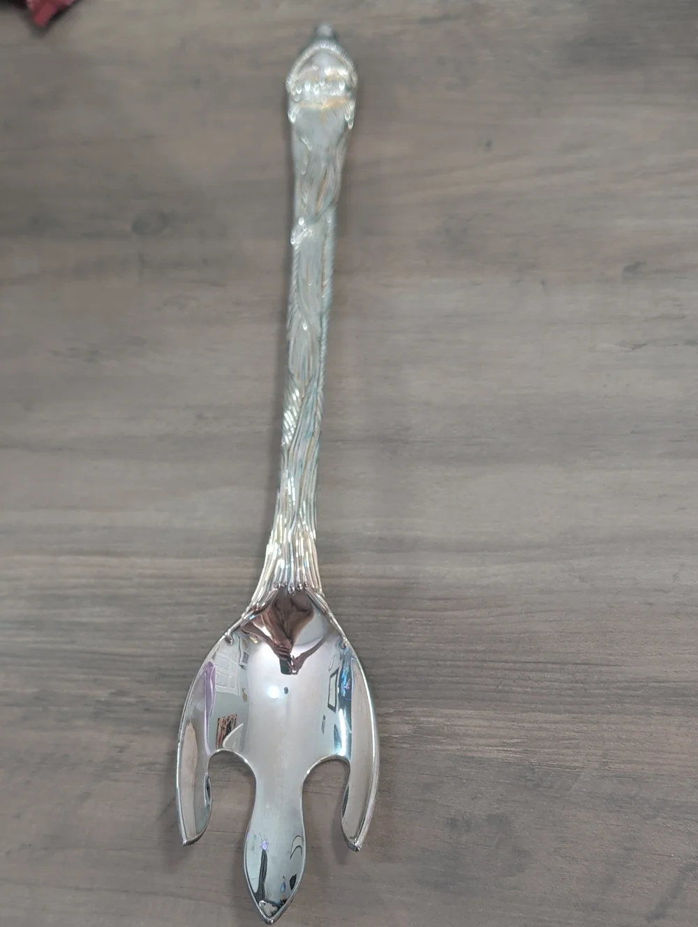 Vintage Silver Plated Santa Headed Serving Utensil